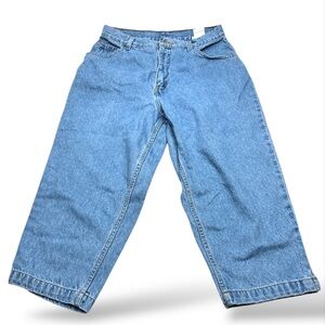 80’s Vintage Newport News Light Blue Cotton‎ Capri Jeans women’s size 14 (B37)